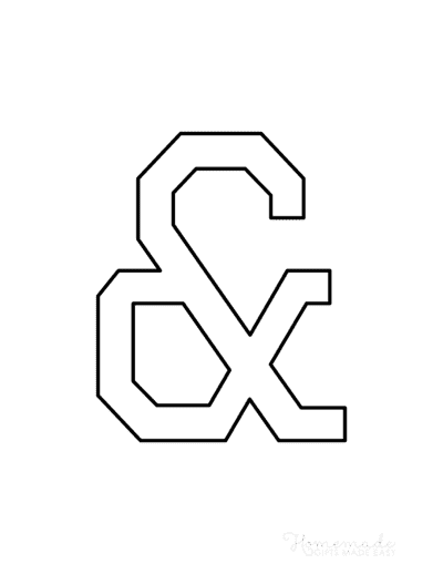 Printable Alphabet Letters College Symbols Ampersand