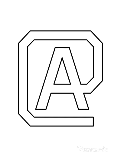 Printable Alphabet Letters College Symbols at