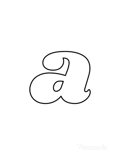 Printable Alphabet Letters Serif Lowercase a