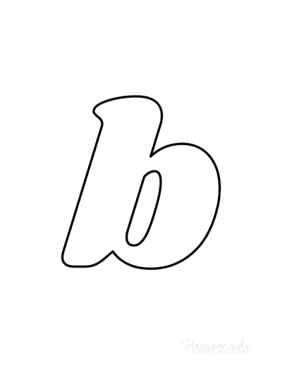 Printable Alphabet Letters Serif Lowercase B