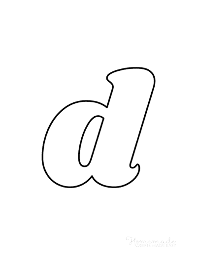 Printable Alphabet Letters Serif Lowercase D