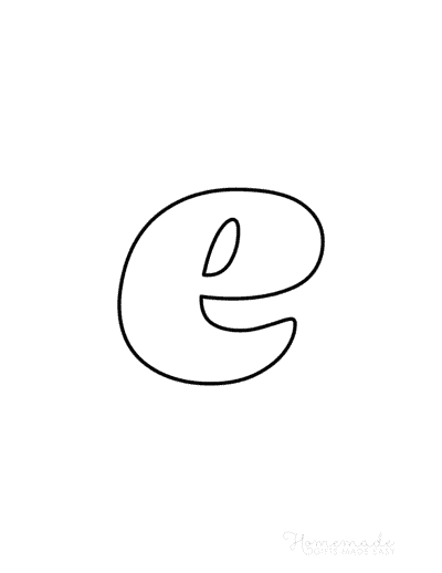 Printable Alphabet Letters Serif Lowercase E