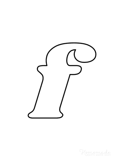 Printable Alphabet Letters Serif Lowercase F
