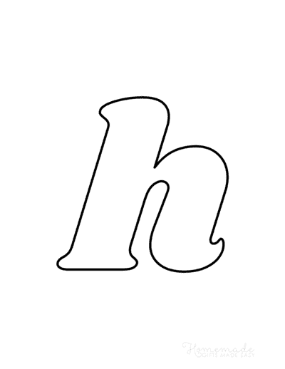Printable Alphabet Letters Serif Lowercase H