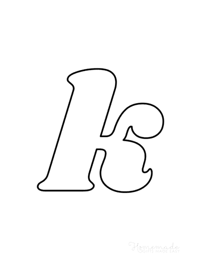 Printable Alphabet Letters Serif Lowercase K