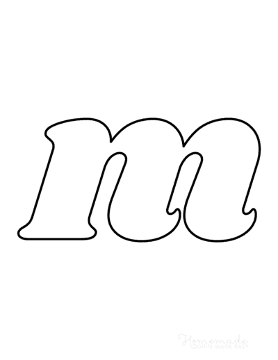 Printable Alphabet Letters Serif Lowercase M