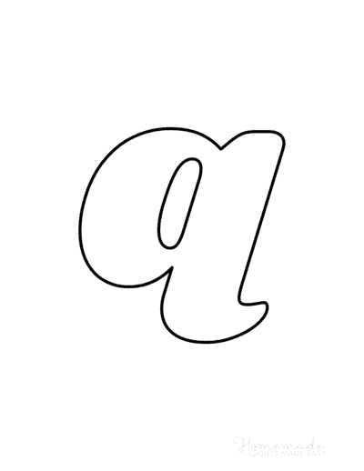 Printable Alphabet Letters Serif Lowercase Q