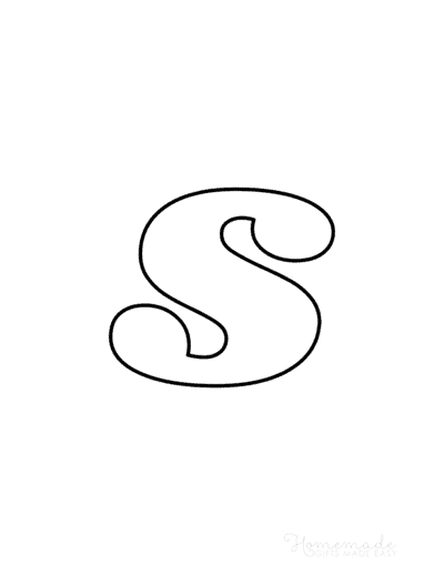 Printable Alphabet Letters Serif Lowercase S