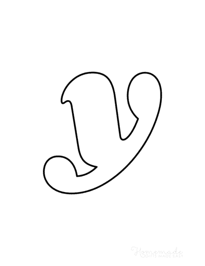Printable Alphabet Letters Serif Lowercase Y