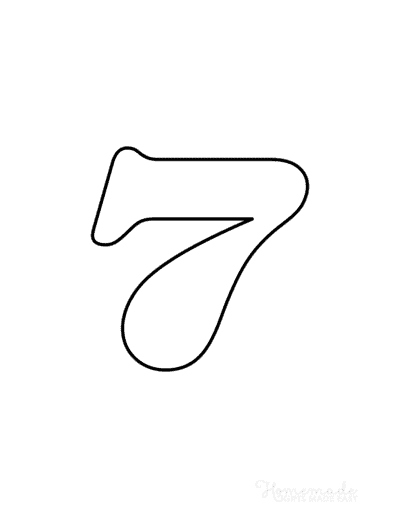 Printable Alphabet Letters Serif Numbers 7