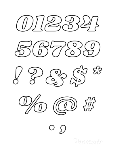 Printable Alphabet Letters Serif Numbers Symbols Small
