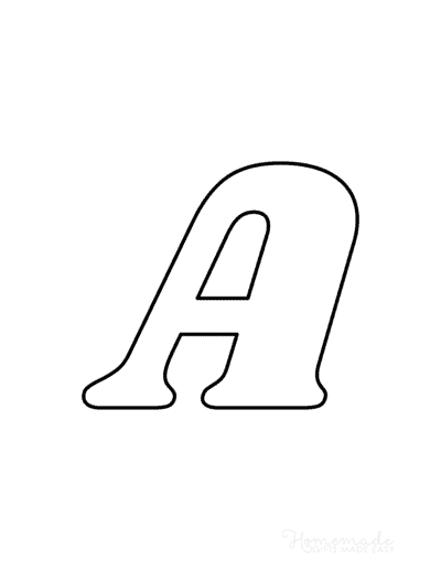Printable Alphabet Letters Serif Uppercase a