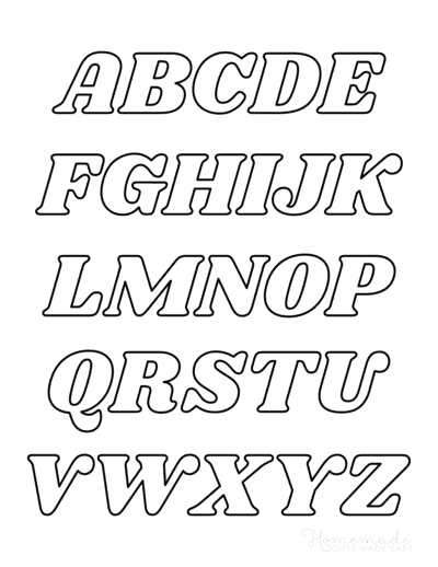 Printable Alphabet Letters Serif Uppercase Alphabet Small
