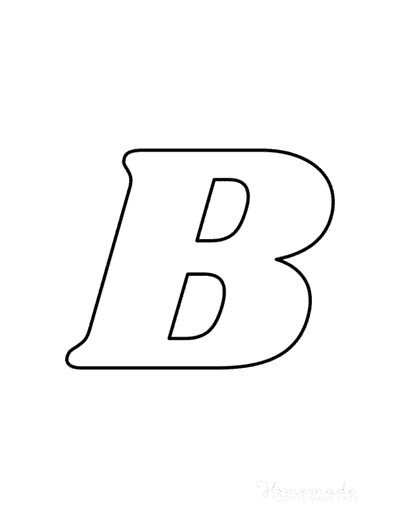 Printable Alphabet Letters Serif Uppercase B