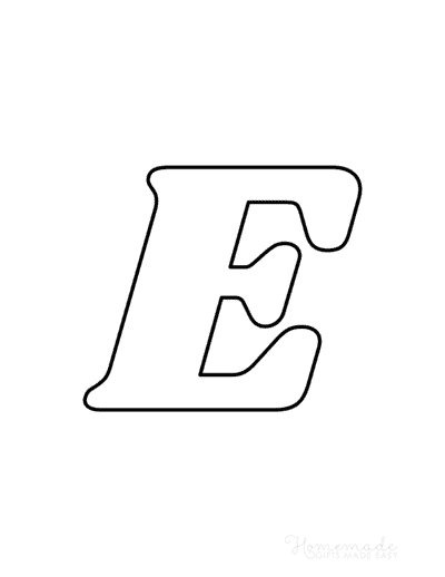 Printable Alphabet Letters Serif Uppercase E