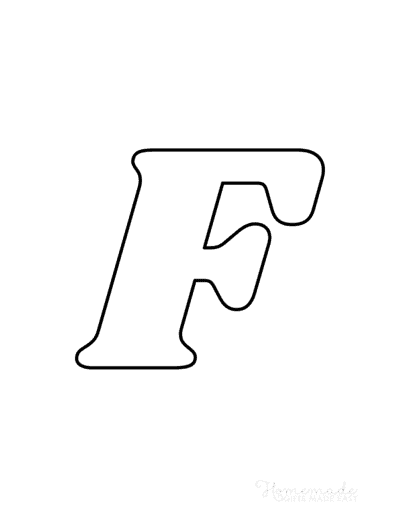Printable Alphabet Letters Serif Uppercase F