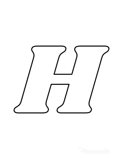 Printable Alphabet Letters Serif Uppercase H