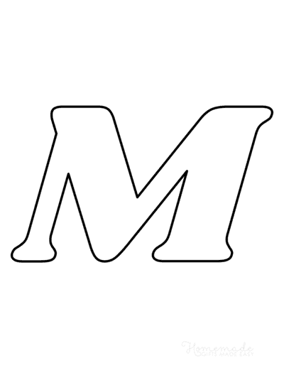 Printable Alphabet Letters Serif Uppercase M