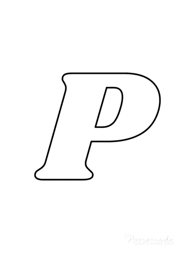 Printable Alphabet Letters Serif Uppercase P