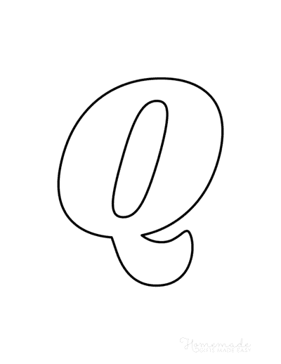 Printable Alphabet Letters Serif Uppercase Q