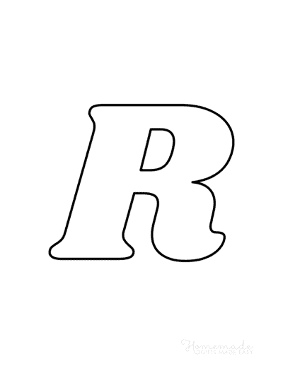 Printable Alphabet Letters Serif Uppercase R