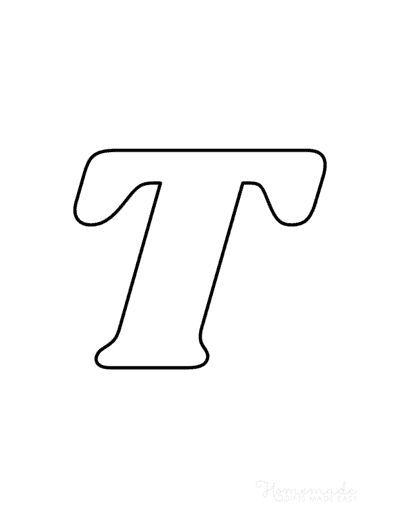 Printable Alphabet Letters Serif Uppercase T