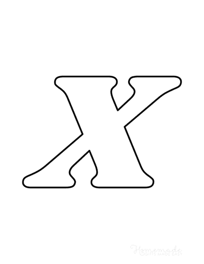 Printable Alphabet Letters Serif Uppercase X
