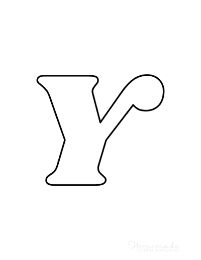 Printable Alphabet Letters Serif Uppercase Y