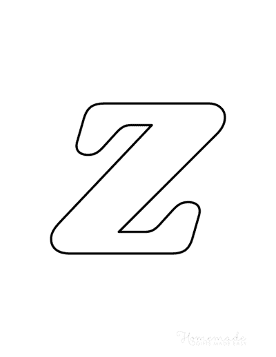 Printable Alphabet Letters Serif Uppercase Z