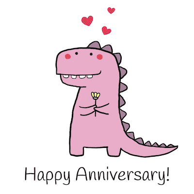 Printable Anniversary Cards Cute Dinosaur