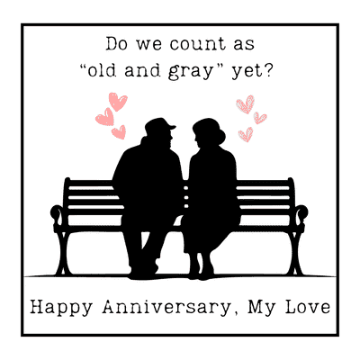 Printable Anniversary Cards Part Bench Old and Gray