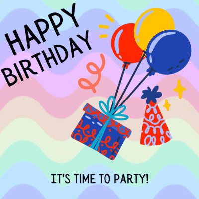 Printable Birthday Cards Colorful Party Gifts