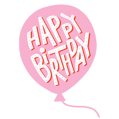 Printable Birthday Cards Pink Balloon