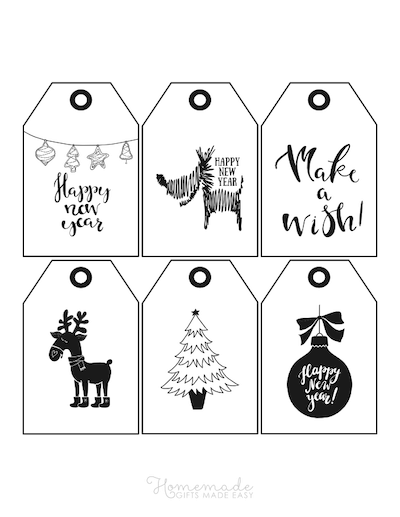 Free Printable Customizable Gift Tags (No Cutting Required!)