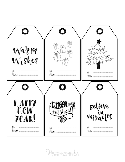 80 Best Winter 16+ Free Printable Christmas Tags To Color  - Free Printable Downloads