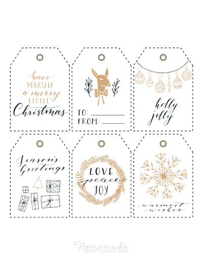 Printable Handmade With Love Gift Tags, Digital Download Gift Tags
