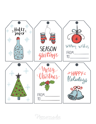 400 Free Printable Christmas Tags for your Holiday Gifts