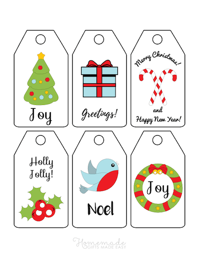 10 Christmas Holidays Gift Tags  Printable DIY Labels PNG By