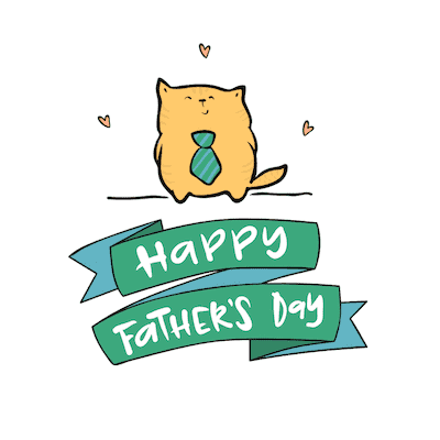 Printable Fathers Day Cards Cute Cat