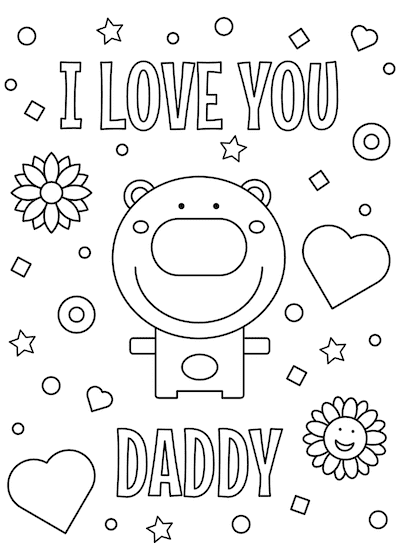 Father's Day Cards Free Printables to Color - Six Clever Sisters
