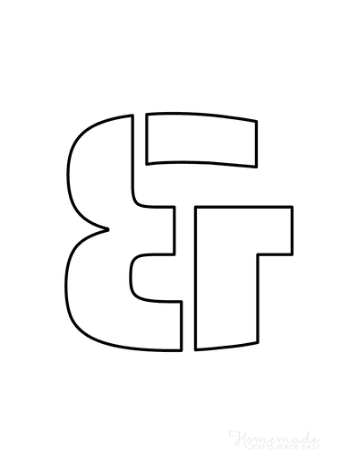Printable Letter Stencils Block Style Symbol Ampersand