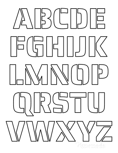 Free Printable Stencils Letters 2 Inch  Free stencils printables, Free  printable letter stencils, Letter stencils printables