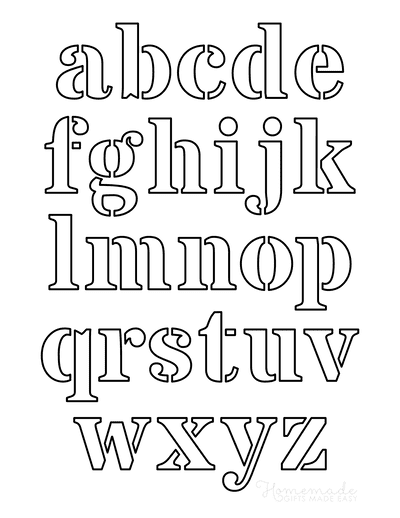 Large Letter Stencils (Printable Alphabet Lettering Font) – DIY