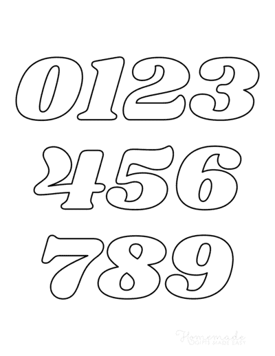 Printable Numbers 0 9  Printable numbers, Free printable numbers, Large  printable numbers