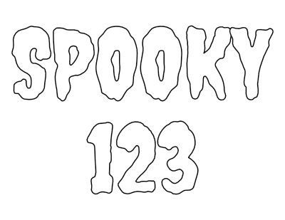 Printable Numbers Spooky Style