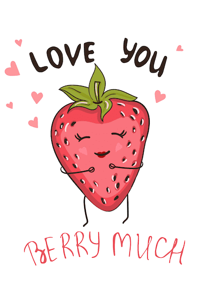 Printable Valentine Cards Love You Berry Much 5x7
