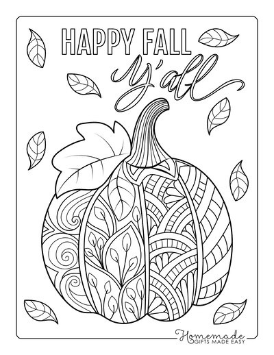 autumn coloring page