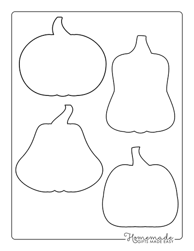Pumpkin Template  Free Printable Pumpkin Outlines - One Little Project