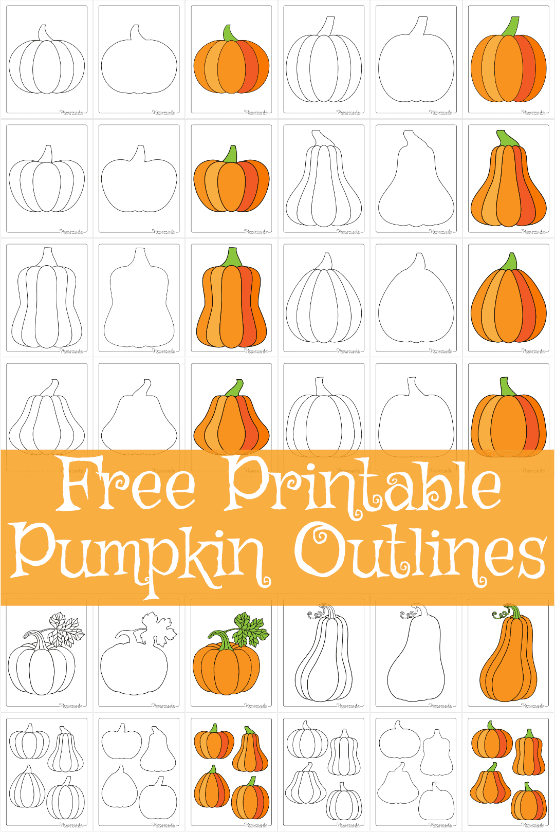 66 Pumpkin Template Printable Outlines Patterns for Crafts