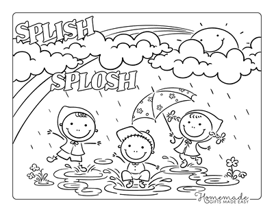 raining coloring pages